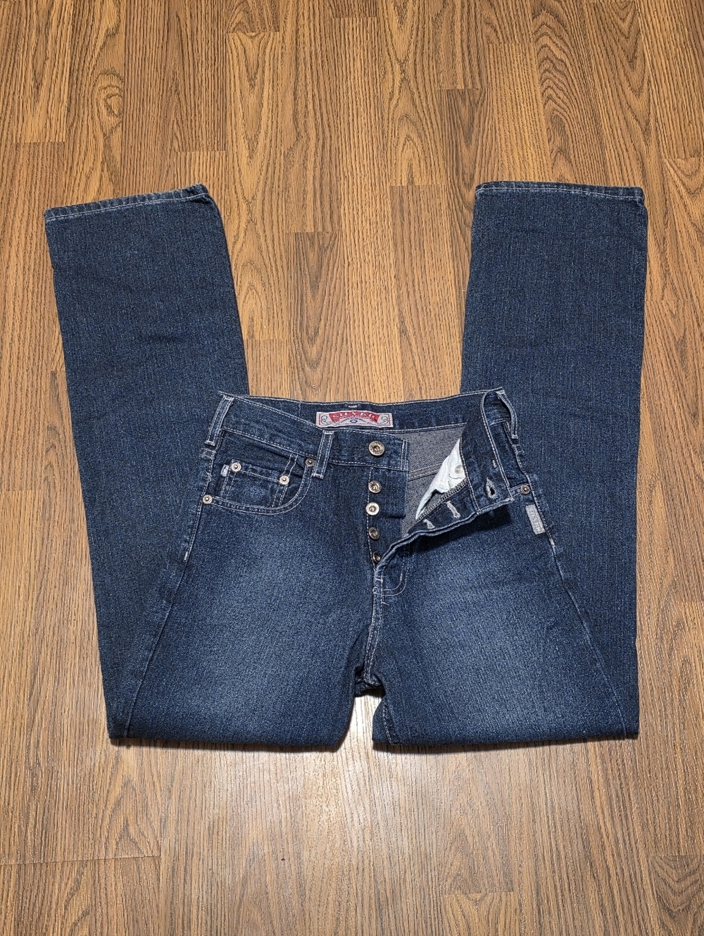 Vintage Silver Jeans Co Made in Canada Button Fly Womenβs Jeans Size 25 Dark F53